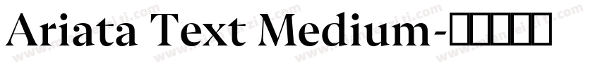 Ariata Text Medium字体转换